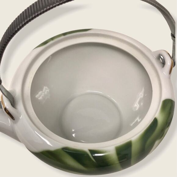 Vintage Seyei Porcelain Tea Set Fine Bone China 6 Piece Leaf Print - Picture 8 of 11